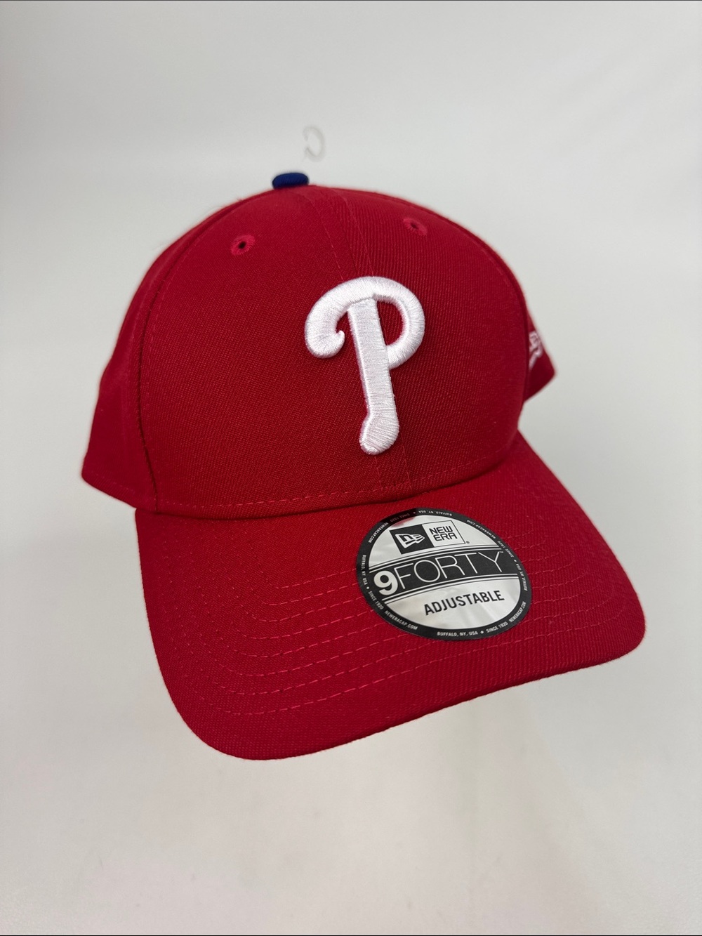 New Era Red white Phillies 9FORTY Adjustable Hat with Logo Adjustable NEW NWT